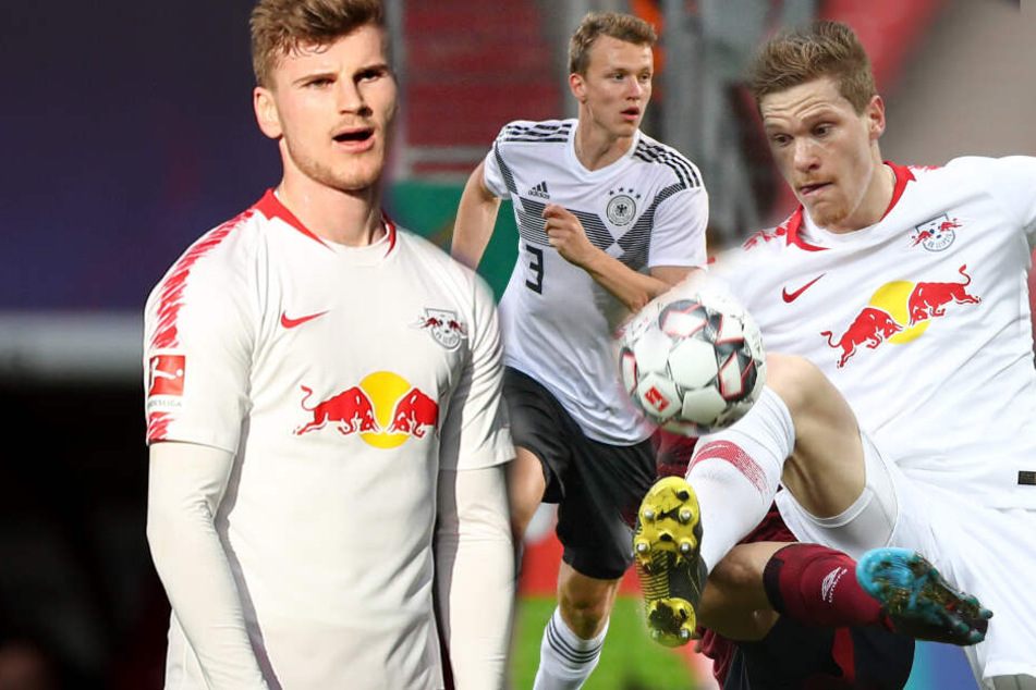 V.l.: Timo Werner (23), Lukas Klostermann (22) und Marcel Halstenberg (27) wurden von Jogi Löw in die Auswahl des DFB-Teams nominiert.
