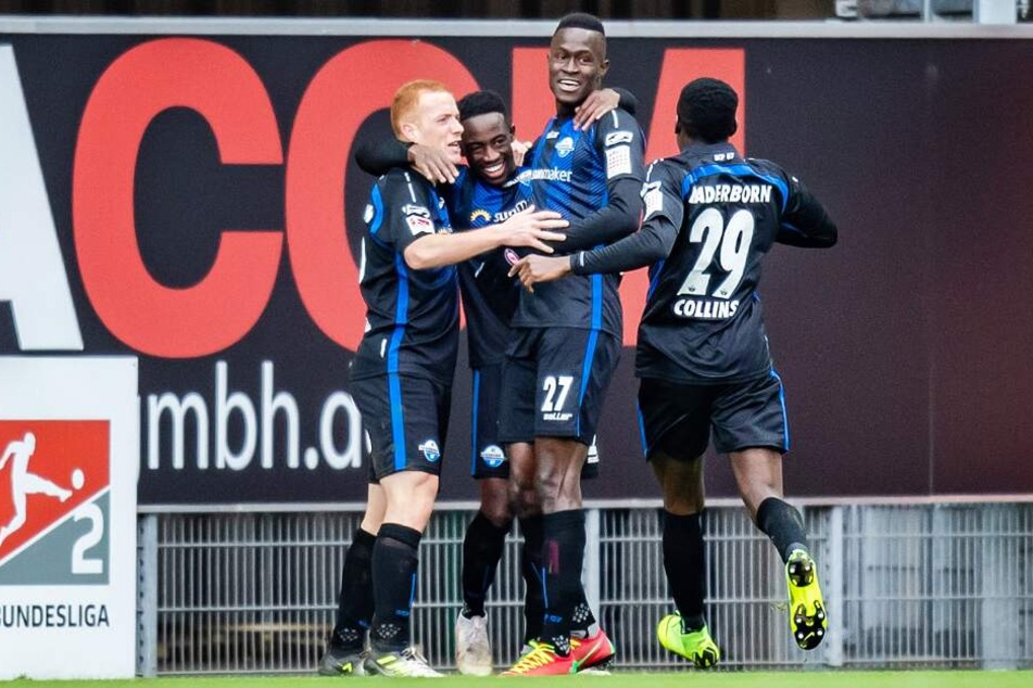 Die SCP-Kicker freuen sich über den Treffer zum 3:1.