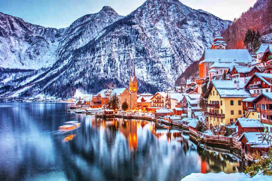 Hallstadt ist im Winter wunderbar als Film-Land Arendelle zu erkennen.
