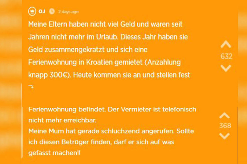 Mit diesem Post startete die rührende Hilfsaktion für die Eltern der Hamburgerin.