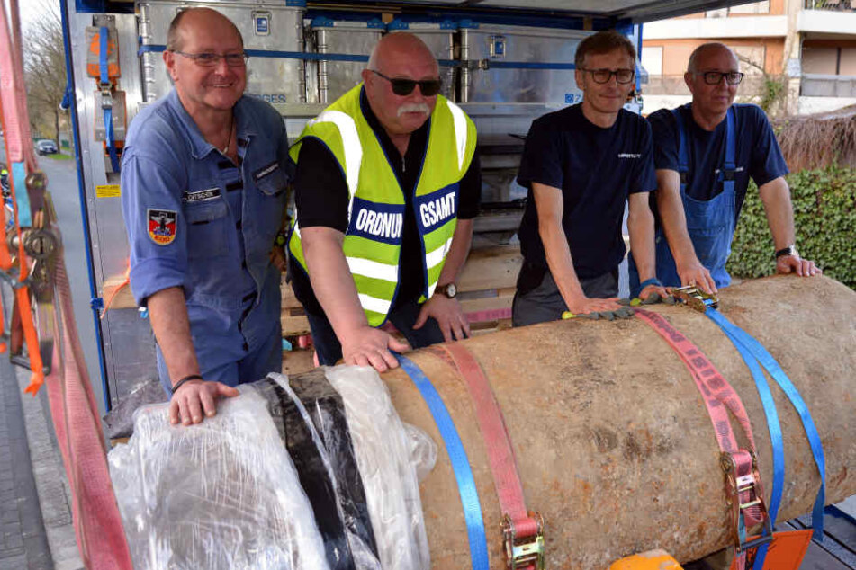 Die entschärfte Bombe wird bald zum Ausstellungsstück.