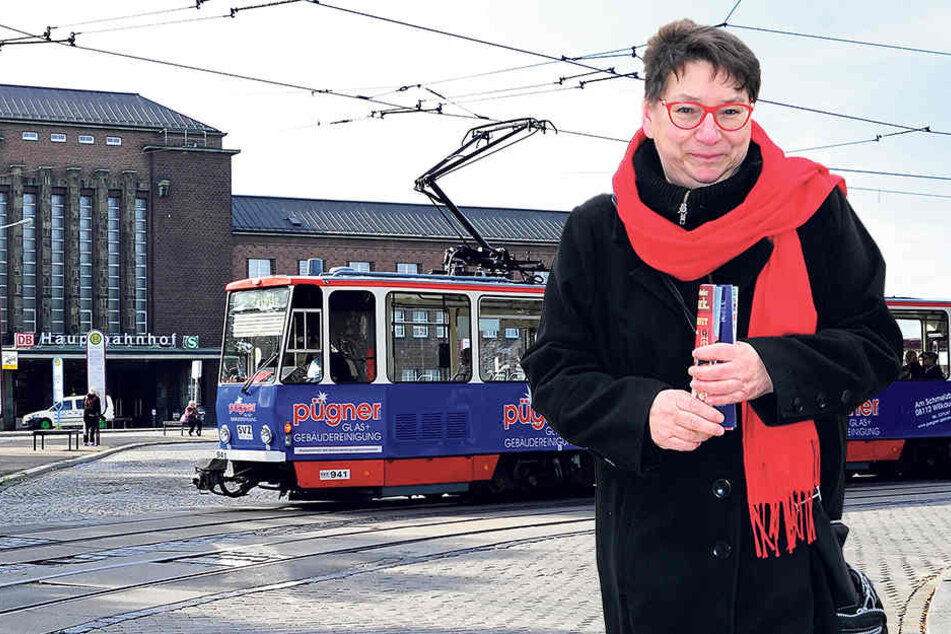 Die Zwickauer Linken,hier Fraktions-Chefin Ute Brückner (59),sind mehrheitlich gegen eine Tram zum Hauptbahnhof.