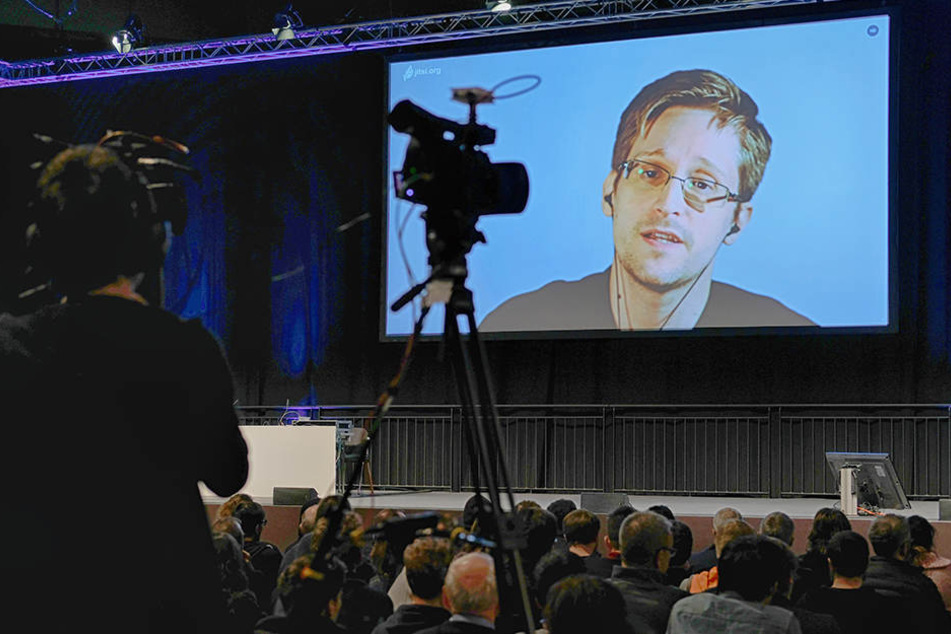 Edward Snowden, ein US-amerikanischer Whistleblower, wurde am Donnerstag in Leipzig live zugeschaltet.