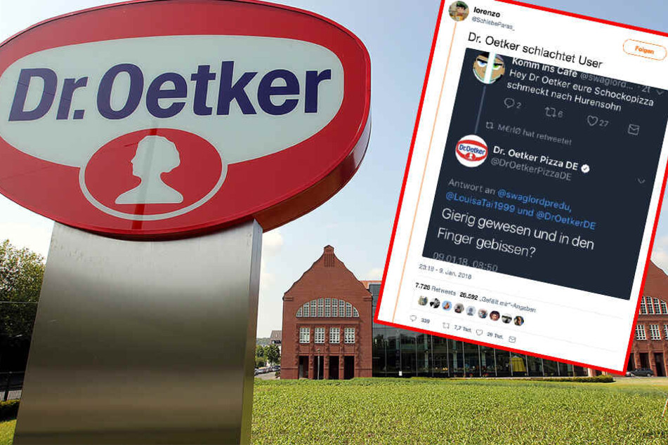Ein Mitarbeiter von Dr. Oetker hatte den richtigen Riecher und verteilte einem frechen Twitter-User eine mächtige Abreibung.