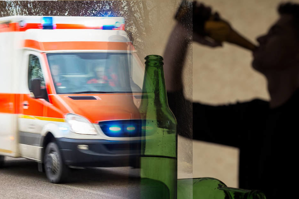Vier der betrunkenen Jugendlichen mussten in ein Krankenhaus gebracht werden (Symbolbild).