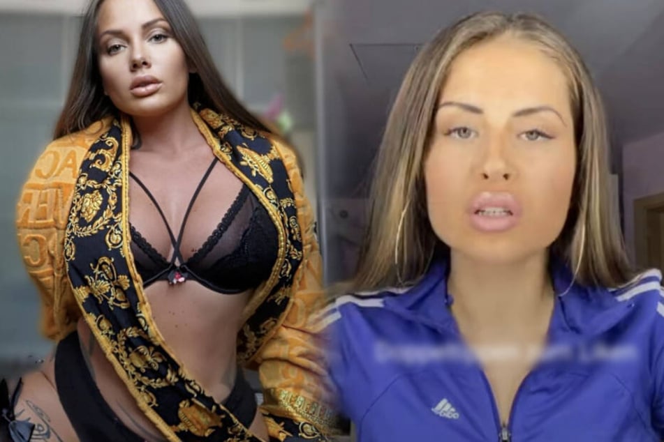 Links das Original, rechts Influencerin Laura Deuerlein.