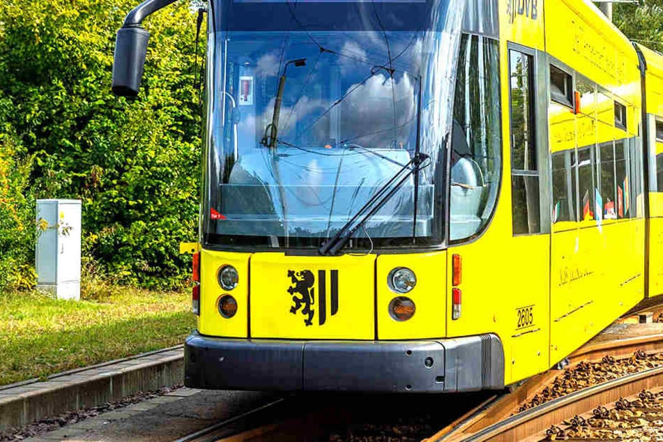 In einer Dresdner Straßenbahn haben sich am Sonntagabend zwei Männer mit vier Kindern geprügelt.