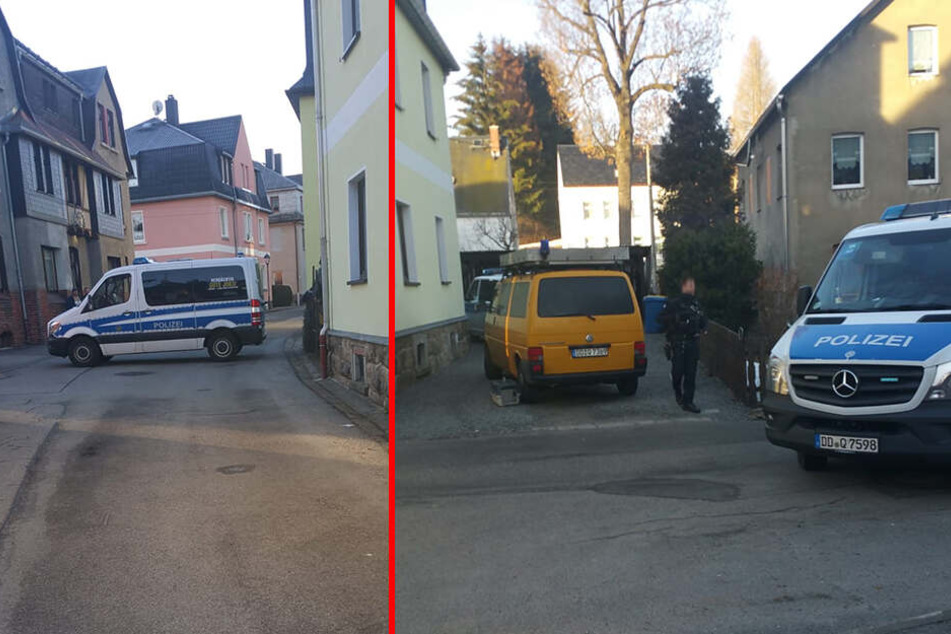 Die Polizei rückte mit drei Mannschaftswagen und einem gelben Tierfänger-Bus an.