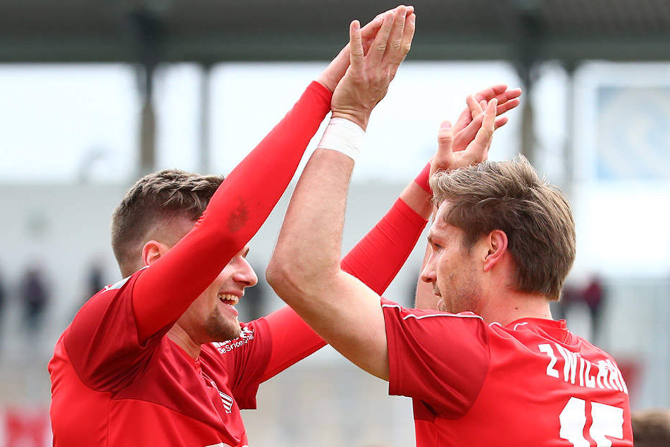 Jubeln künftig nicht mehr gemeinsam: Jonas Nietfeld (links) und Ronny König (rechts).