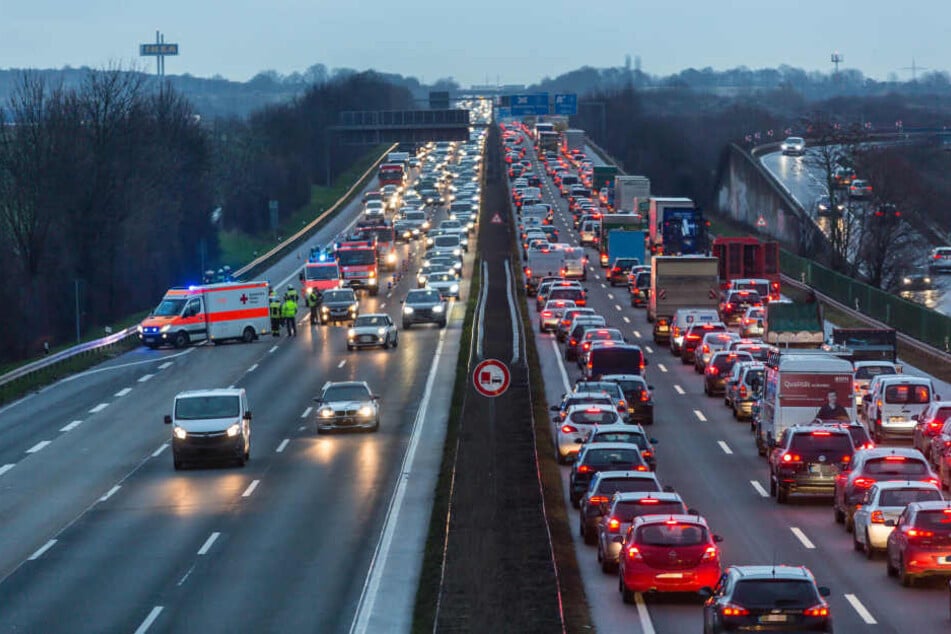 Auf der A66 kam es zu einem Unfall mit vier Fahrzeugen.