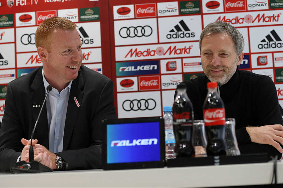 Maik Walpurgis (li.) wurde am Samstag als neuer Trainer des FC Ingolstadt vorgestellt.