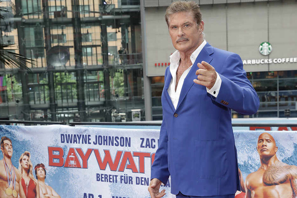 "The Hoff" bei einem Photocall anlässlich des Kinofilms "Baywatch", in dem er einen kleinen Gastauftritt hat.