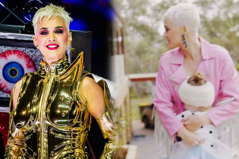Das Überraschungskonzert für die kleine Grace (rechts) ist Katy Perry wohl gelungen.