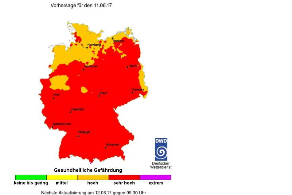Heute solltet Ihr wegen des UV-Index im Schatten bleiben!