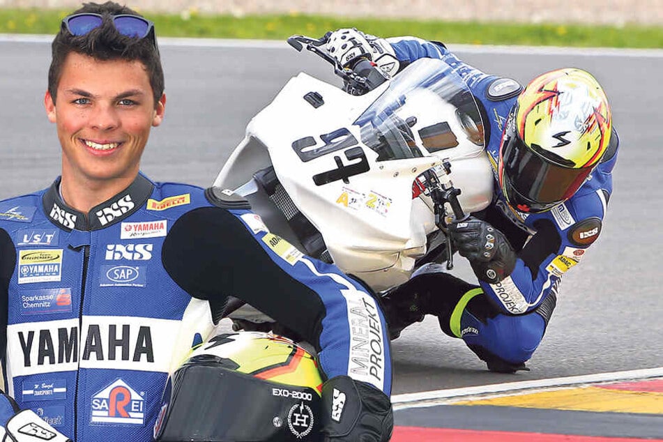 Mal testen, was der neue Asphalt so kann:
Rennfahrer Max Kappler (19) durfte
schon mal auf die neue Strecke.