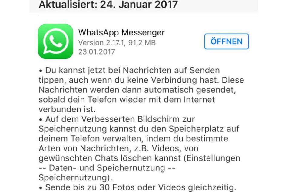Bei vielen Geräten ist die neue Whatsapp-Version bereits verfügbar.