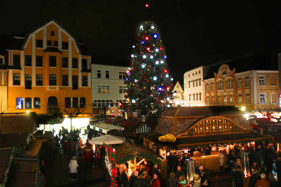 So schön hat der Alte Markt in Herford gestrahlt.
