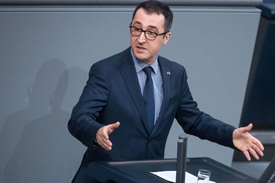 Cem Özdemir (52, Grüne) bei seiner Wutrede im Bundestag.