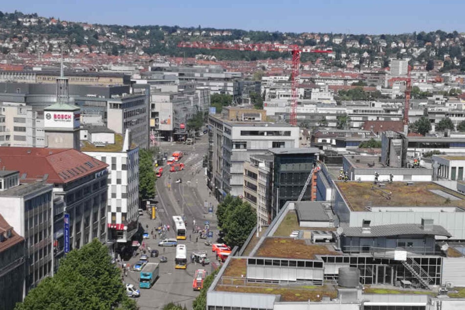 Blick von Oben: Viele Einsatzkräfte sind vor Ort.
