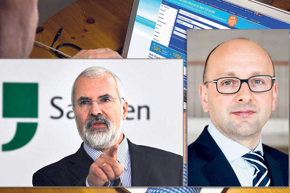 Insolvenzverwalter Lucas Flöther (42, li.) und Datenschützer Andreas Schurig (58).