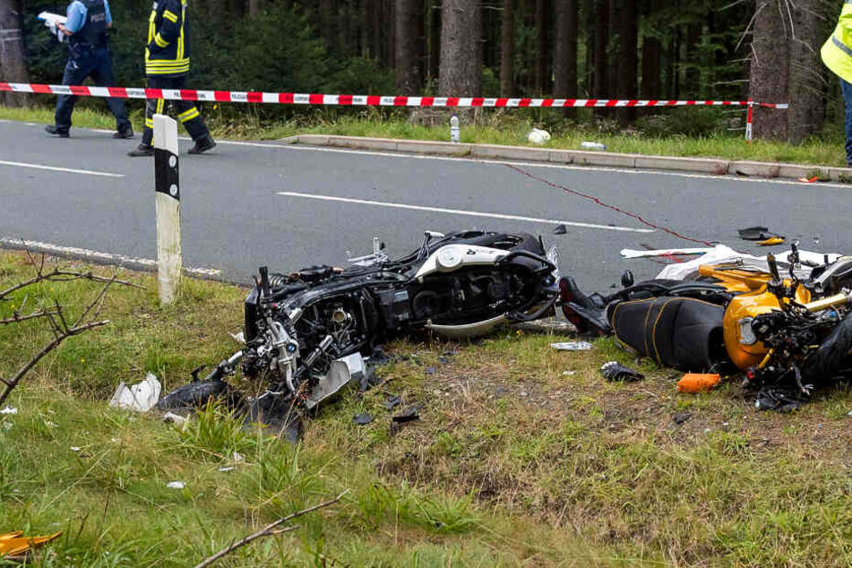 Auf dem Großen Feldberg im Taunus kommt es immer wieder zu schweren Motorradunfällen. Das Foto zeigt einen Crash aus dem Jahr 2015.