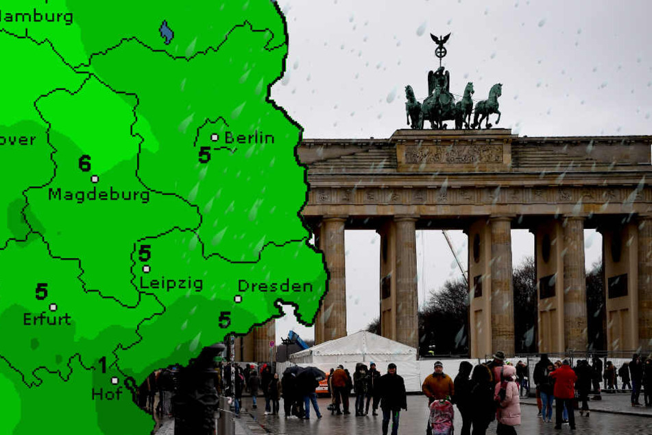 Auch die nächsten Tage in Berlin und Umgebung bleiben regnerisch. (Bildmontage)