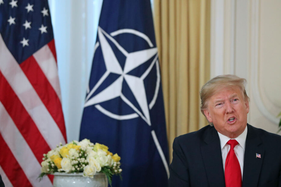 US-Präsident Donald Trump in der Residenz des Botschafters der Vereinigten Staaten von Amerika in Großbritannien.
