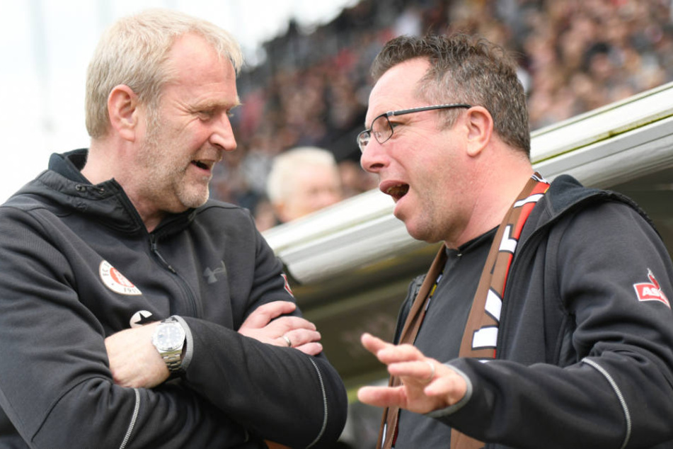 Sportchef Uwe Stöver (links) und Trainer Markus Kauczinski bilden ein erfolgreiches Duo beim Kiezclub.