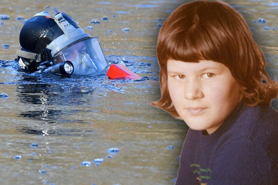 Die Polizei sucht mit Tauchern nach der Leiche von Monika Frischholz. (Bildmontage)