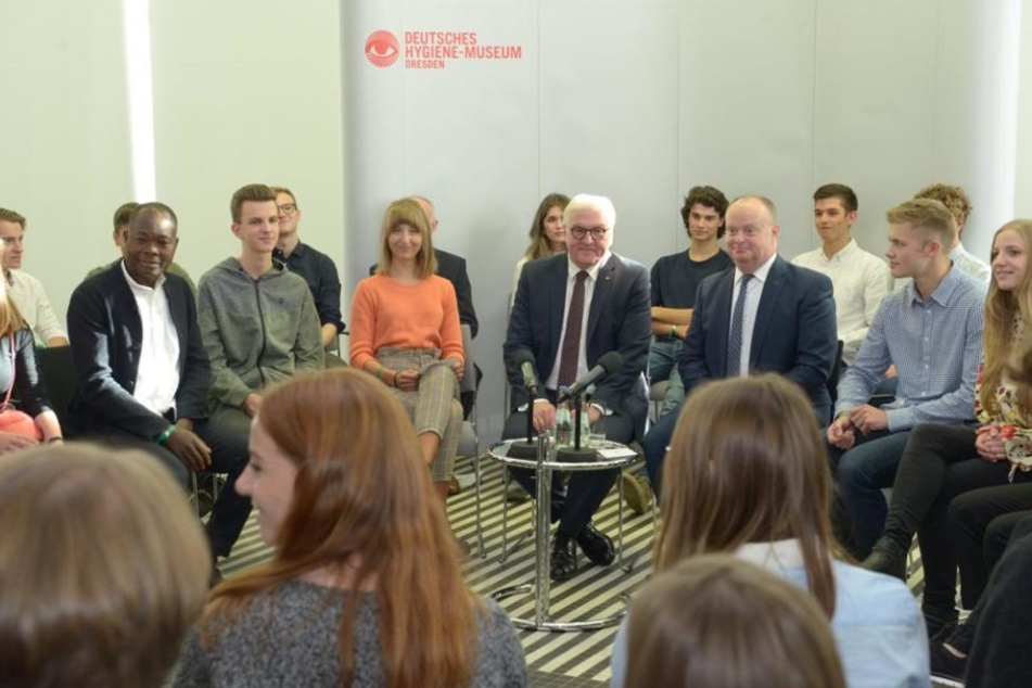 Frank-Walter Steinmeier war am Donnerstag zu Besuch in Dresden.