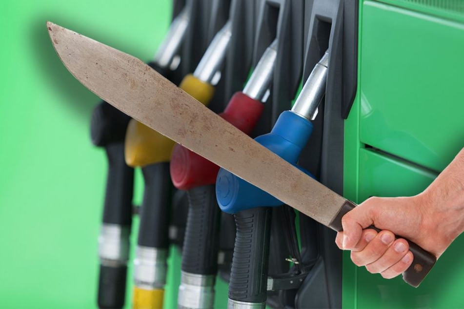 Mit einer Machete in der Hand bedrohten sie die Kassiererin der Oil Tankstelle. (Symbolbild)