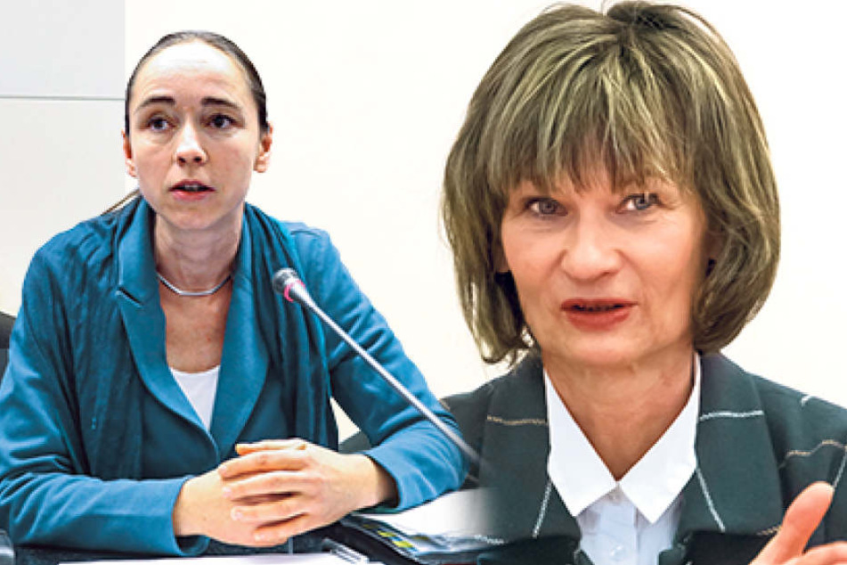 Die Dresdner Sozialbürgermeisterin Kristin Kaufmann (l., 41, Linke). Die Chemnitzer Oberbürgermeisterin Barbara Ludwig (56, SPD).