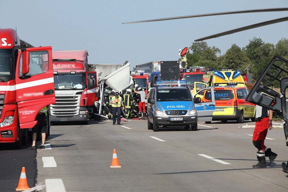 Großeinsatz auf der A4.