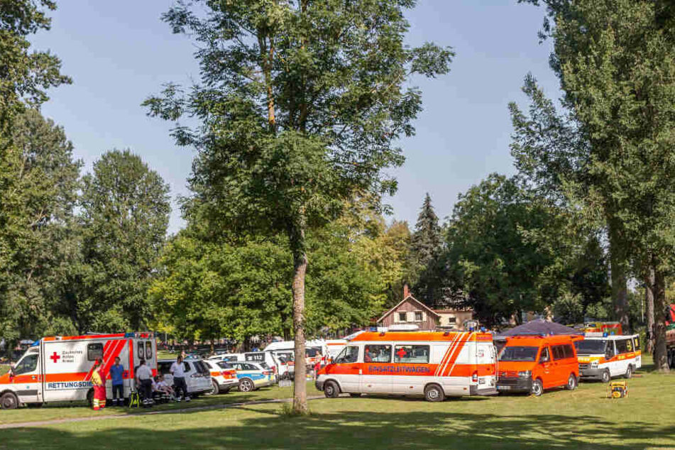 Zahlreiche Einsatzkräfte am Mittwoch vor Ort.