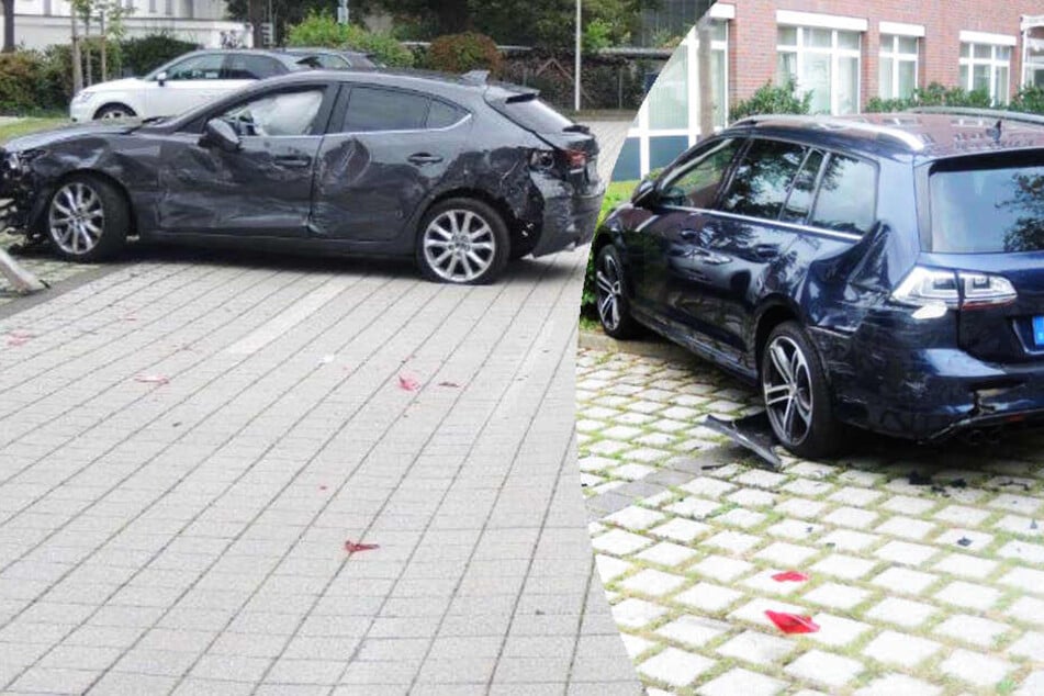 Rowdy-Oma fährt auf Parkplatz im Kreis und beschädigt zehn Autos
