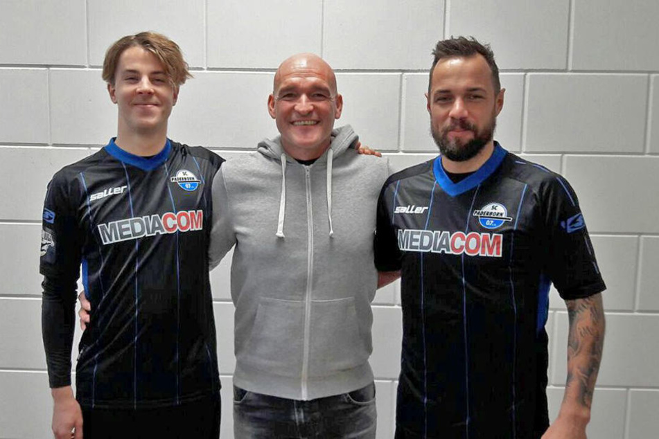 Roope Riski (25), Cheftrainer Stefan Emmerling (50) und Sebastian Heidinger (30) (v.l.n.r.).