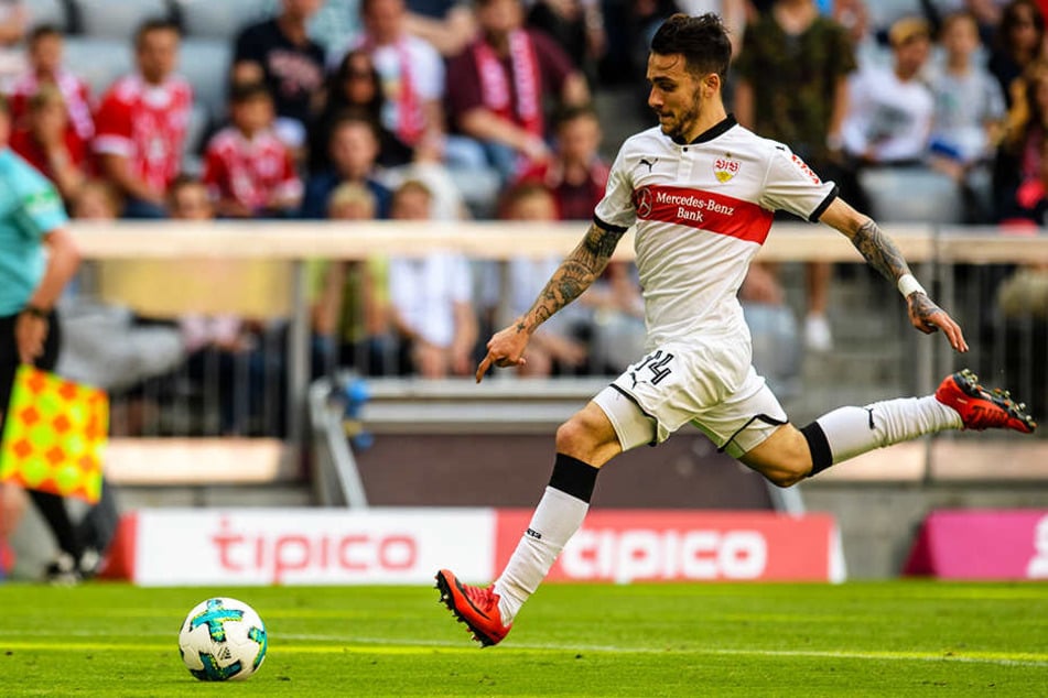 VfB-Angreifer Anastasios Donis zeigte eine gute Leistung und wurde dennoch als erster Stuttgarter Spieler ausgewechselt.