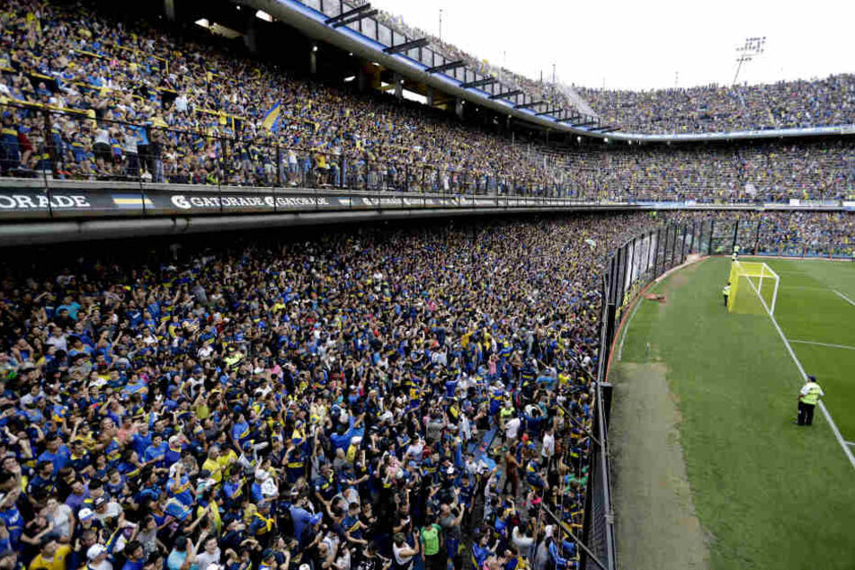 Volle Hütte, obwohl die Mannschaft nur Training hat. So geschehen am Donnerstag bei den Boca Juniors.