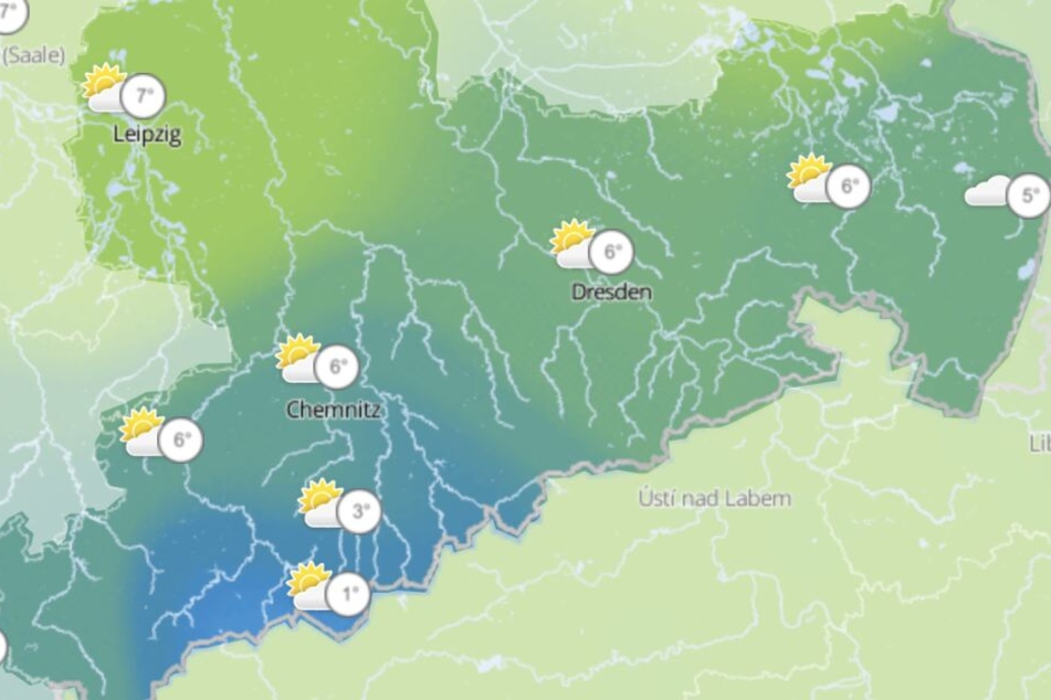 Zwar liegen die Tageshöchsttemperaturen in Sachsen am Samstag bei 7 Grad, vor allem im Leipziger Raum kommt aber einiges an Schnee herunter.