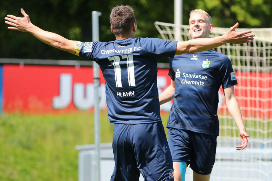 Die beiden Torschützen für den CFC: Daniel Frahn und Jan-Pelle Hoppe.