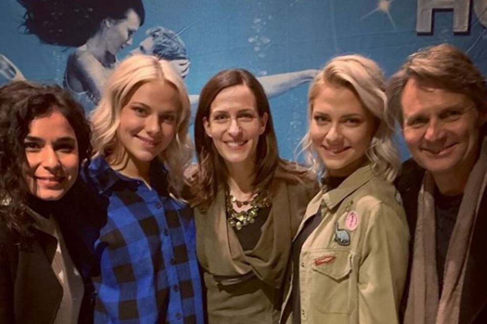 Gemeinsam mit seinen Kolleginnen Gamze Senol (l.) und Ulrike Frank (m.) feuerte Wolfgang Bahro die Zwillinge Valentina und Cheyenne Pahde an.
