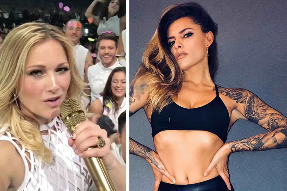 Sophia Thomalla (l) bekommt demnächst ein Tattoo von Schlagersängerin Helene Fischer.