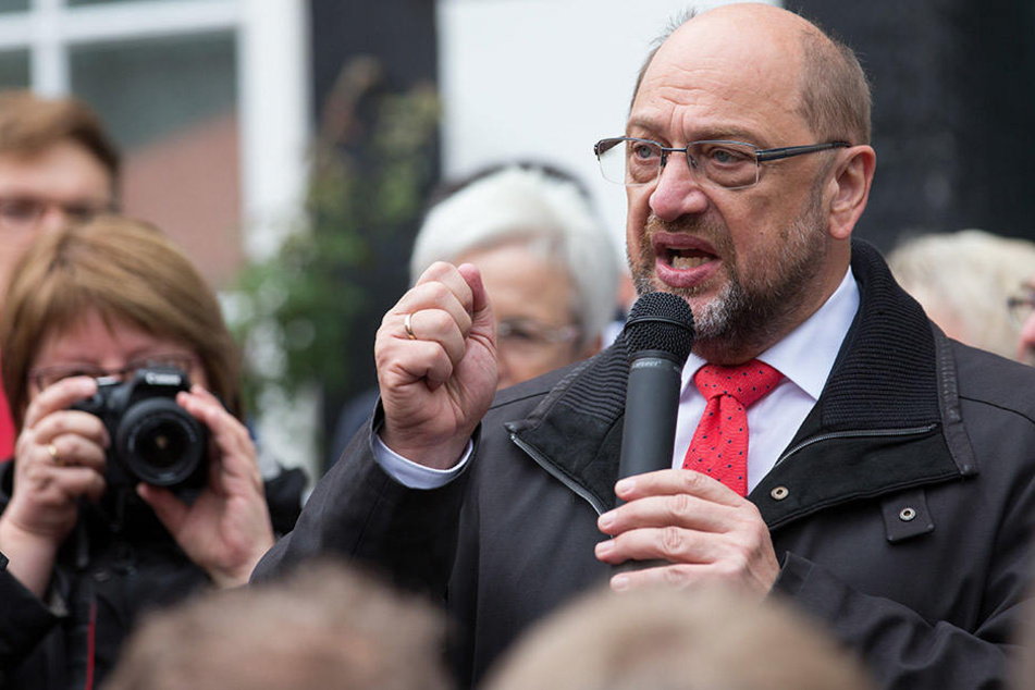 Martin Schulz (61) war bei einem Wahlkampfauftritt in Bünde.