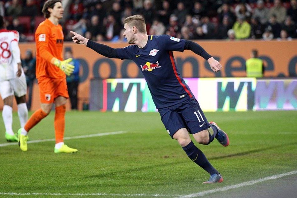 Timo Werner bejubelt seinen Treffer zum zwischenzeitlichen 1:1-Ausgleich. Zum Sieg reichte es am Ende nicht.