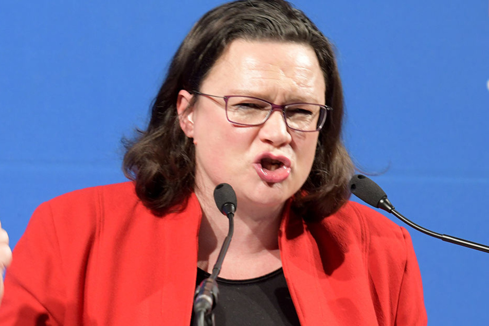 Die designierte SPD-Vorsitzende und GroKo-Befürworterin Andrea Nahles bekommt ihr Fett weg in der ZDF-Satire-Sendung "Mann, Siebert".