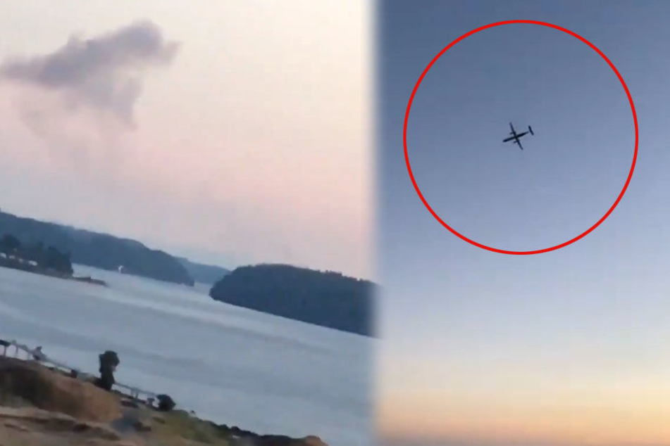 Kurz nach dem Start stürzte das Flugzeug auf einer Insel ab.