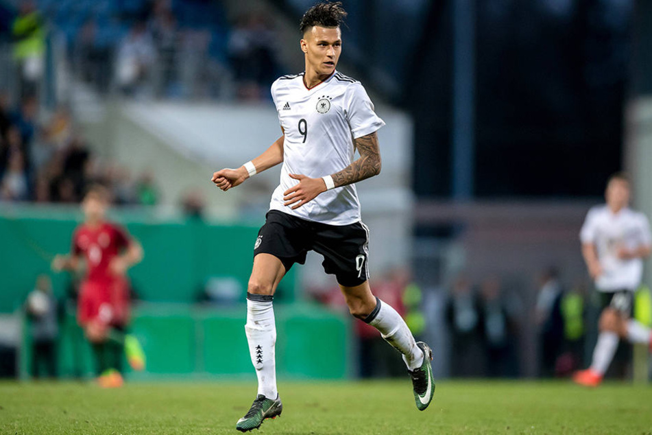 Stürmt für Deutschland: Davie Selke (22) steht aktuell beim Bundesligisten RB Leipzig unter Vertrag.