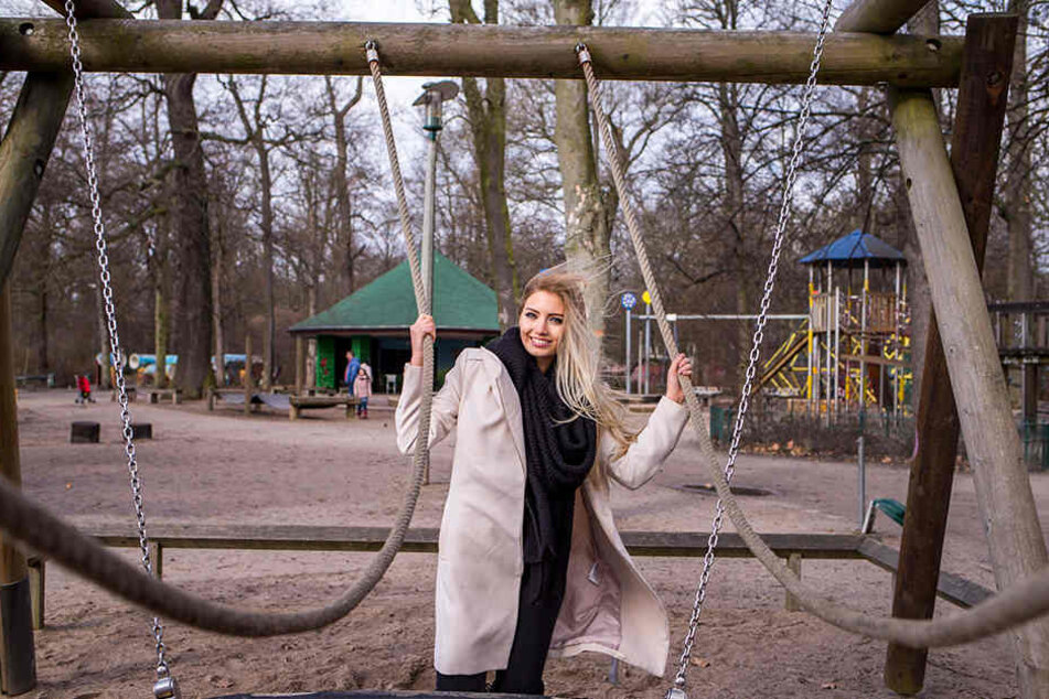 Auf diesem Spielplatz im Clara-Park hat Soraya als Kind gern und oft getobt.