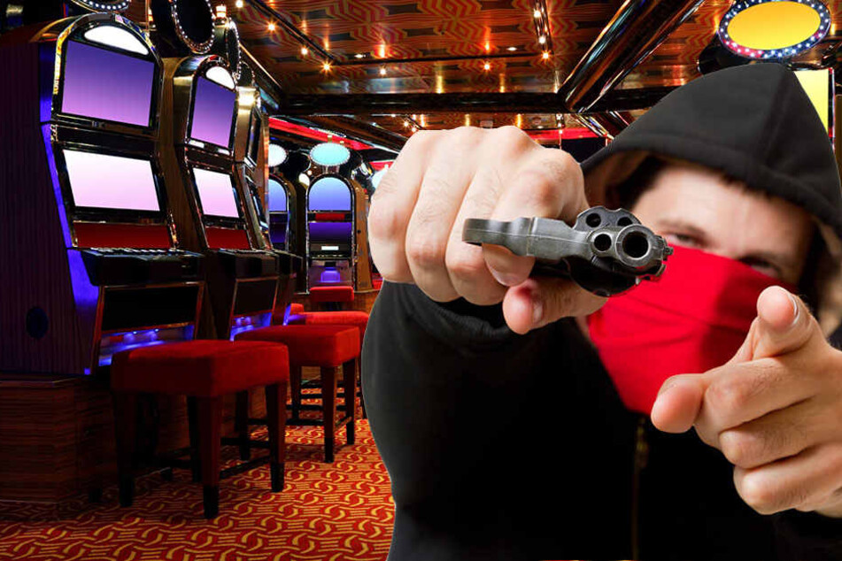 Mit einer Waffe stürmte der unbekannte in die Spielhalle und bedrohte die Angestellte. (Symbolbild)