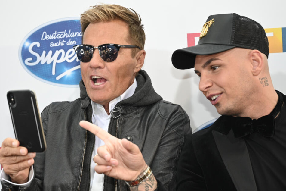 Dieter Bohlen und Pietro Lombardi (27) machen eine Selfie. (Archivbild)